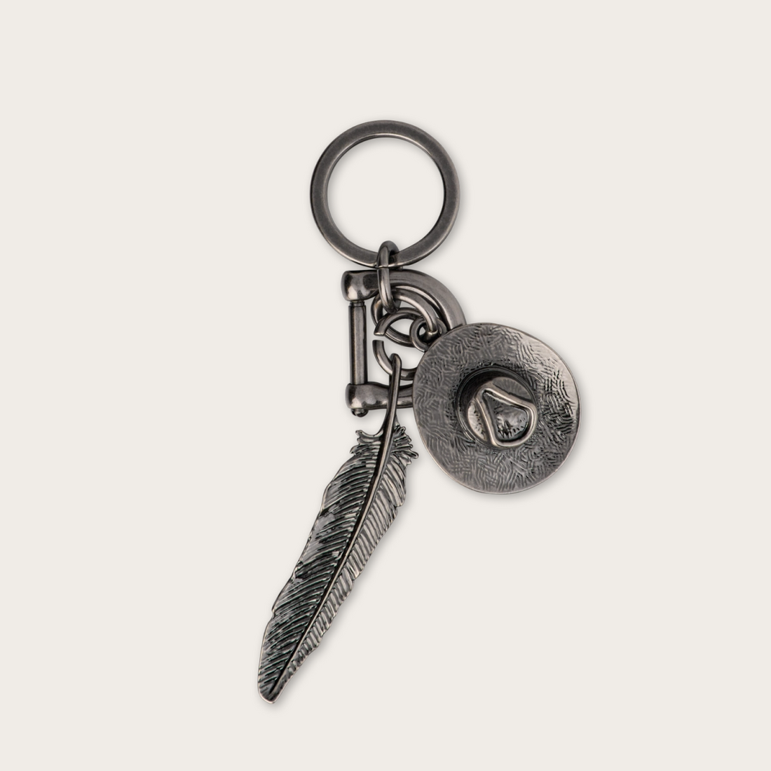Cowboy Hat & Feather Bag Charm
