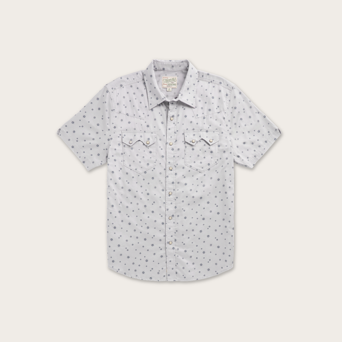 Men's Vintage Weight Short Sleeve Pearl Snap