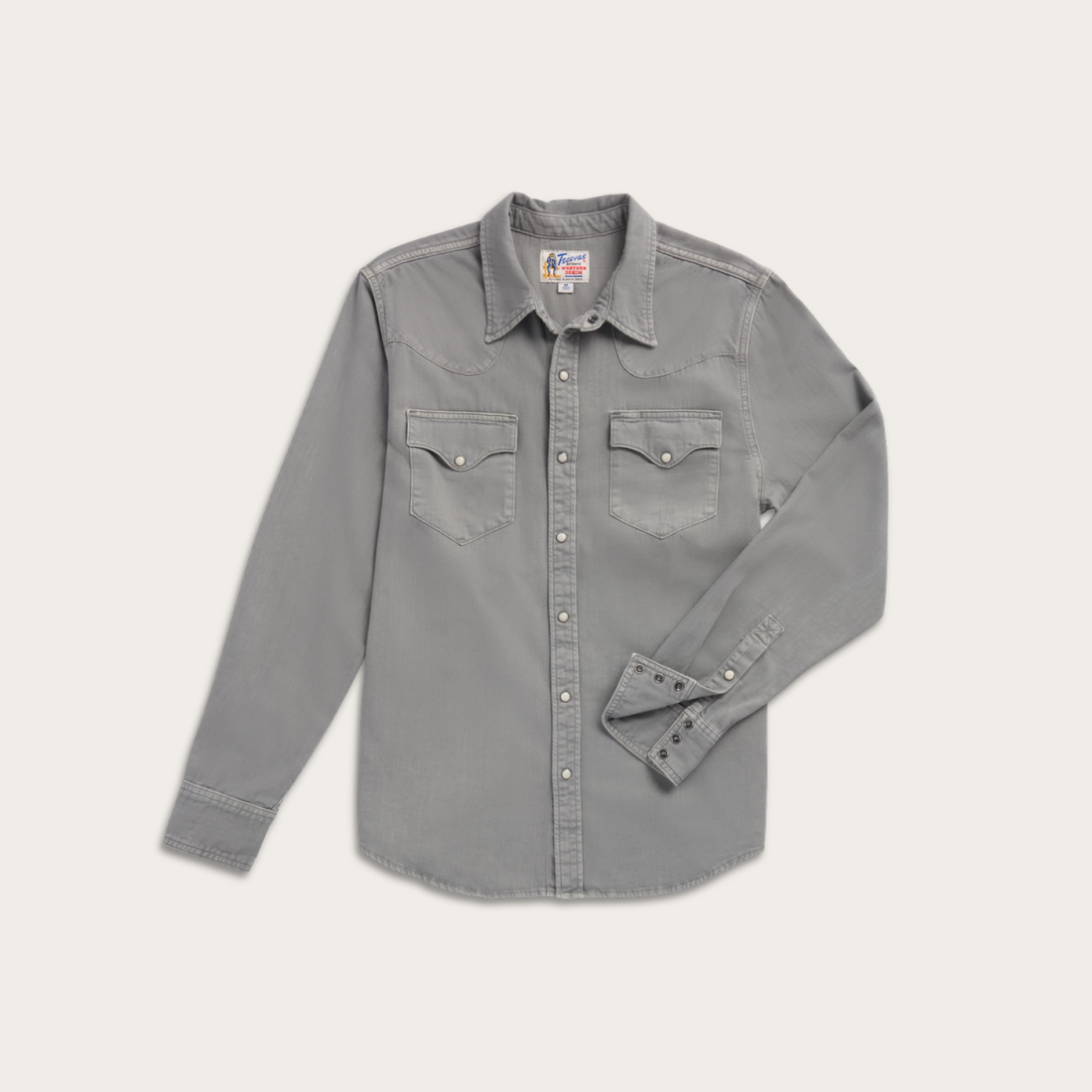 Men's Denim Pearl Snap LS
