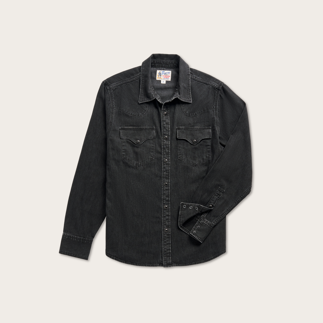 Men's Denim Long Sleeve Pearl Snap