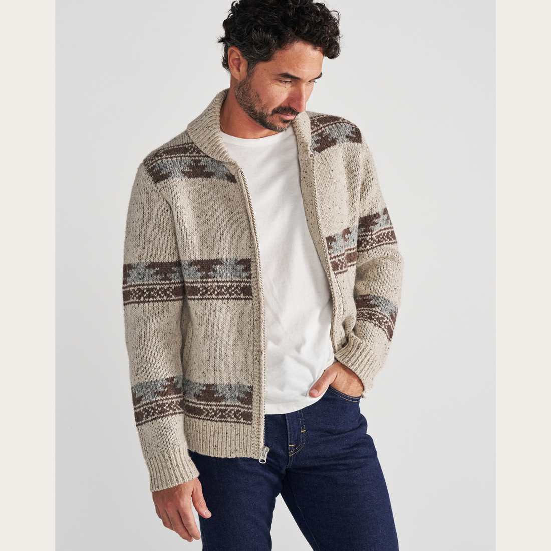 Men's Bison Zip Sweater