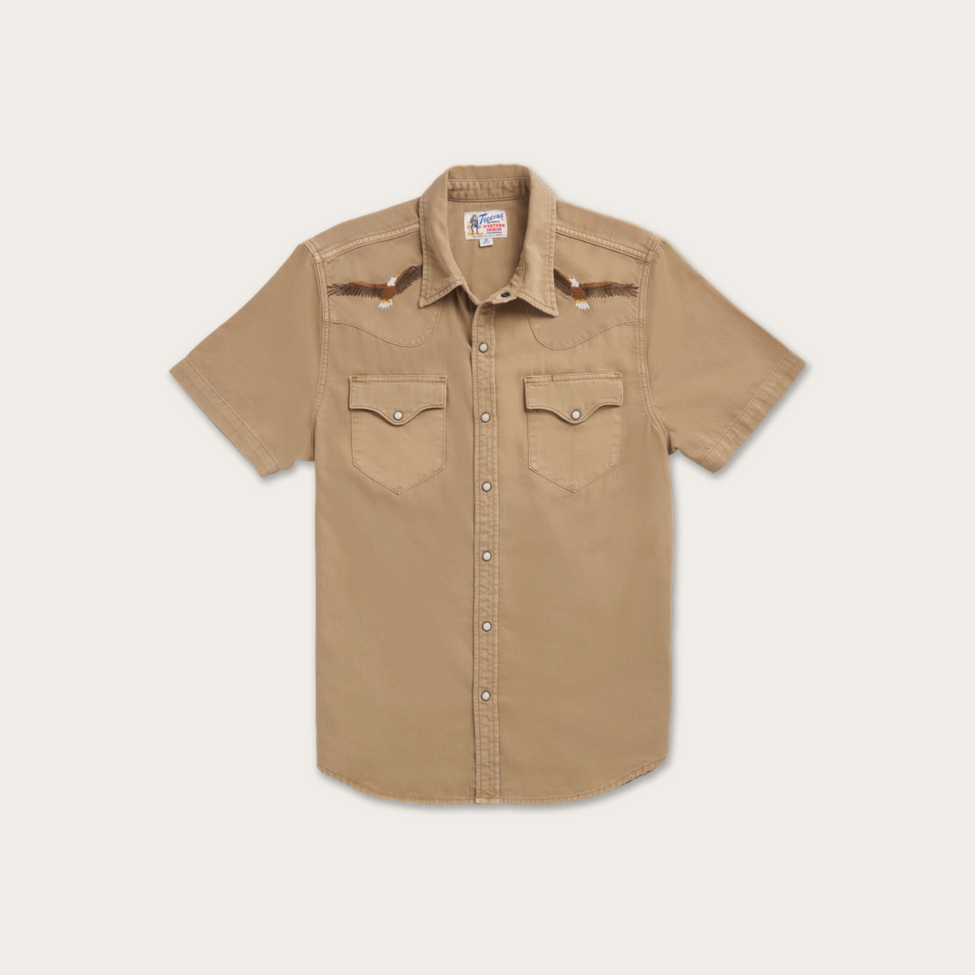 Men's Denim Short Sleeve Pearl Snap