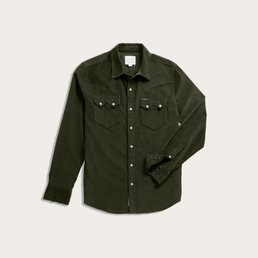 Men's Long Sleeve Texas Weight Corduroy Pearl Snap