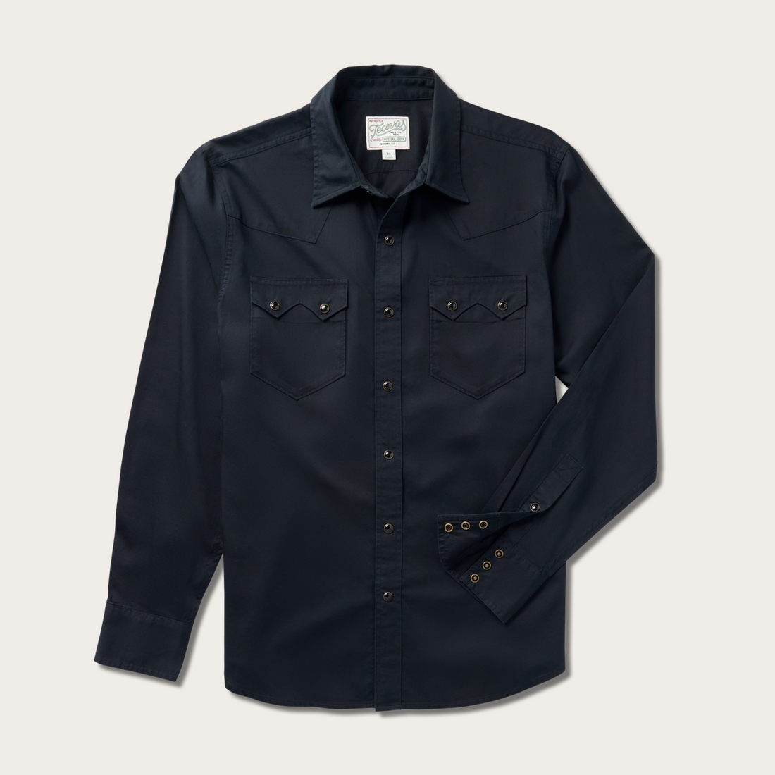Men's Vintage Weight Sawtooth Cotton Pearl Snap