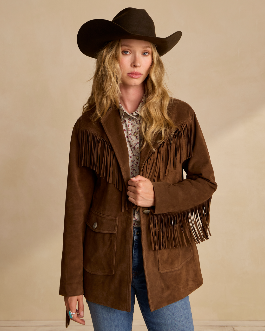 Women's Suede Fringe Blazer
