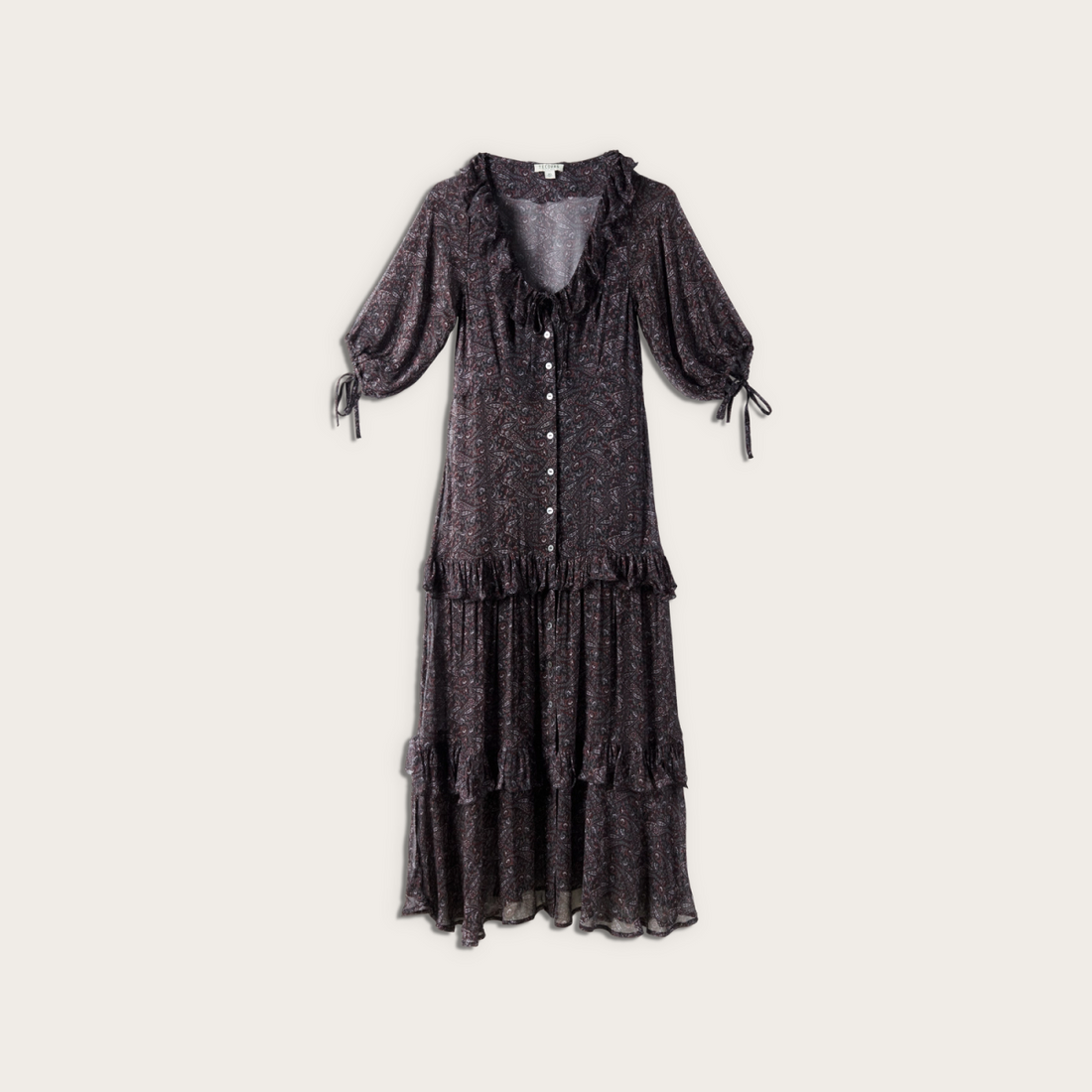 Women's Elbow-Length Maxi Dress