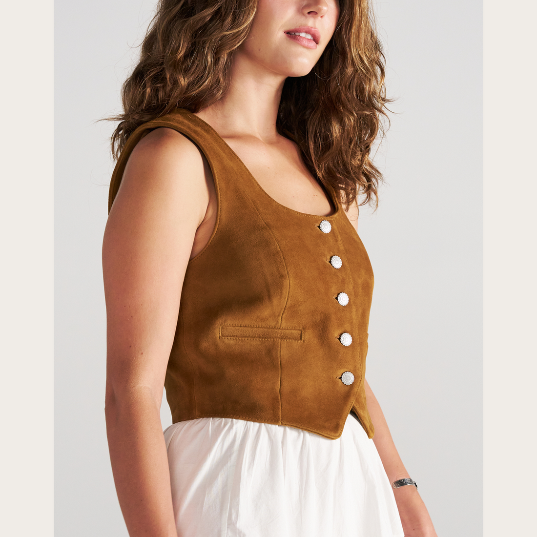 Women's Suede Vest