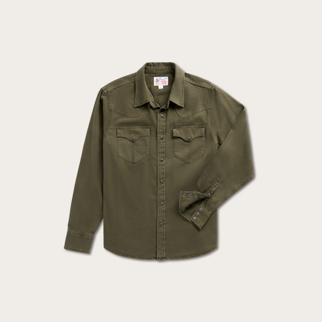 Men's Denim Long Sleeve Pearl Snap