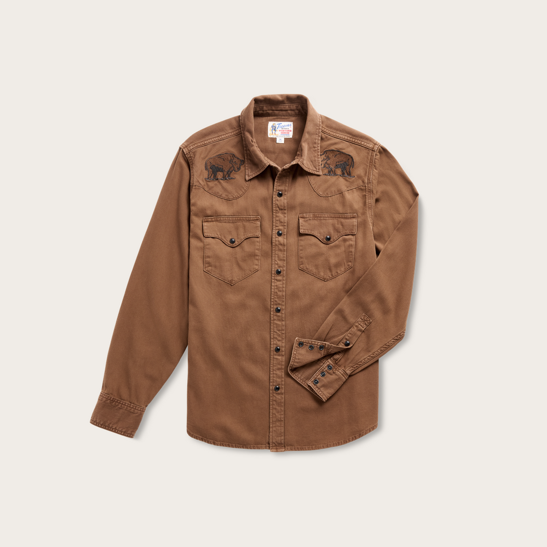 Men's Denim Long Sleeve Pearl Snap