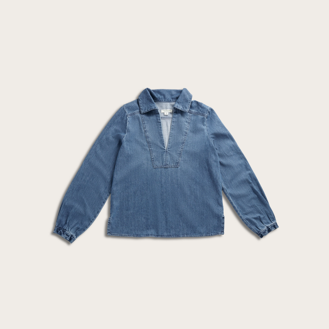 Women's L/S Denim Popover Top