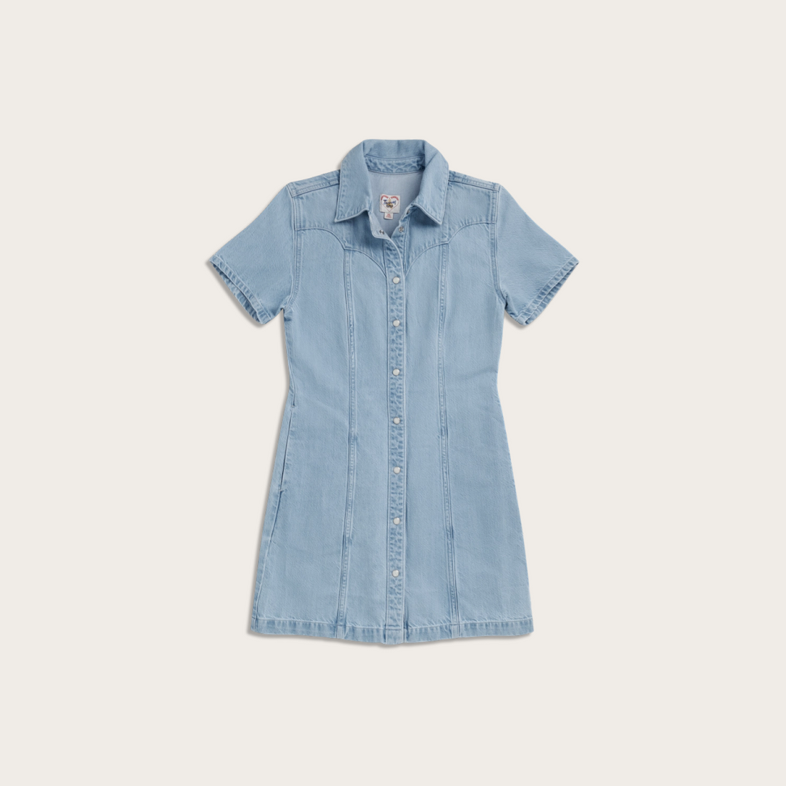 Women's S/S Mini Pearl Snap Dress
