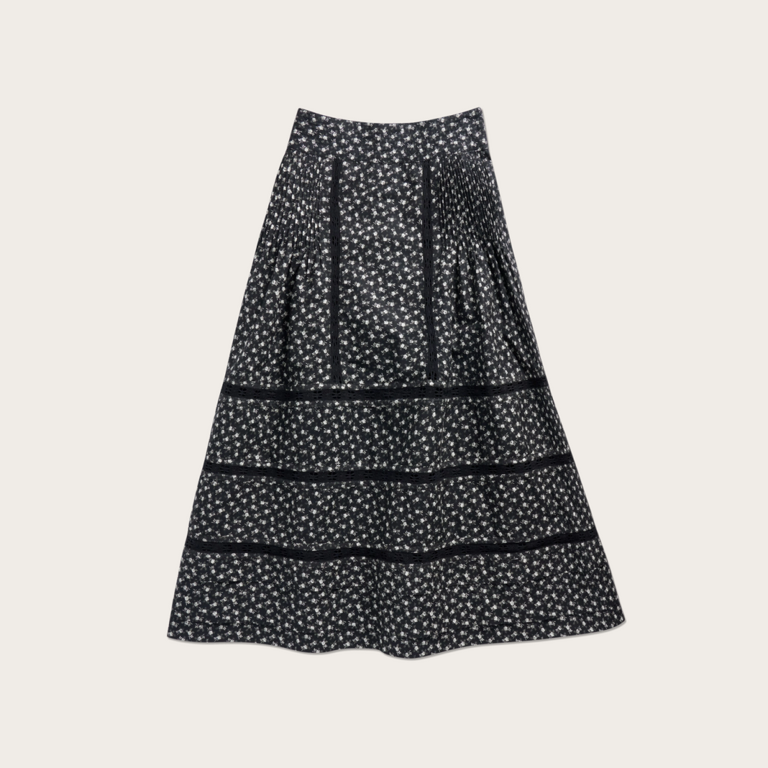 Women's Cotton Poplin Midi Skirt