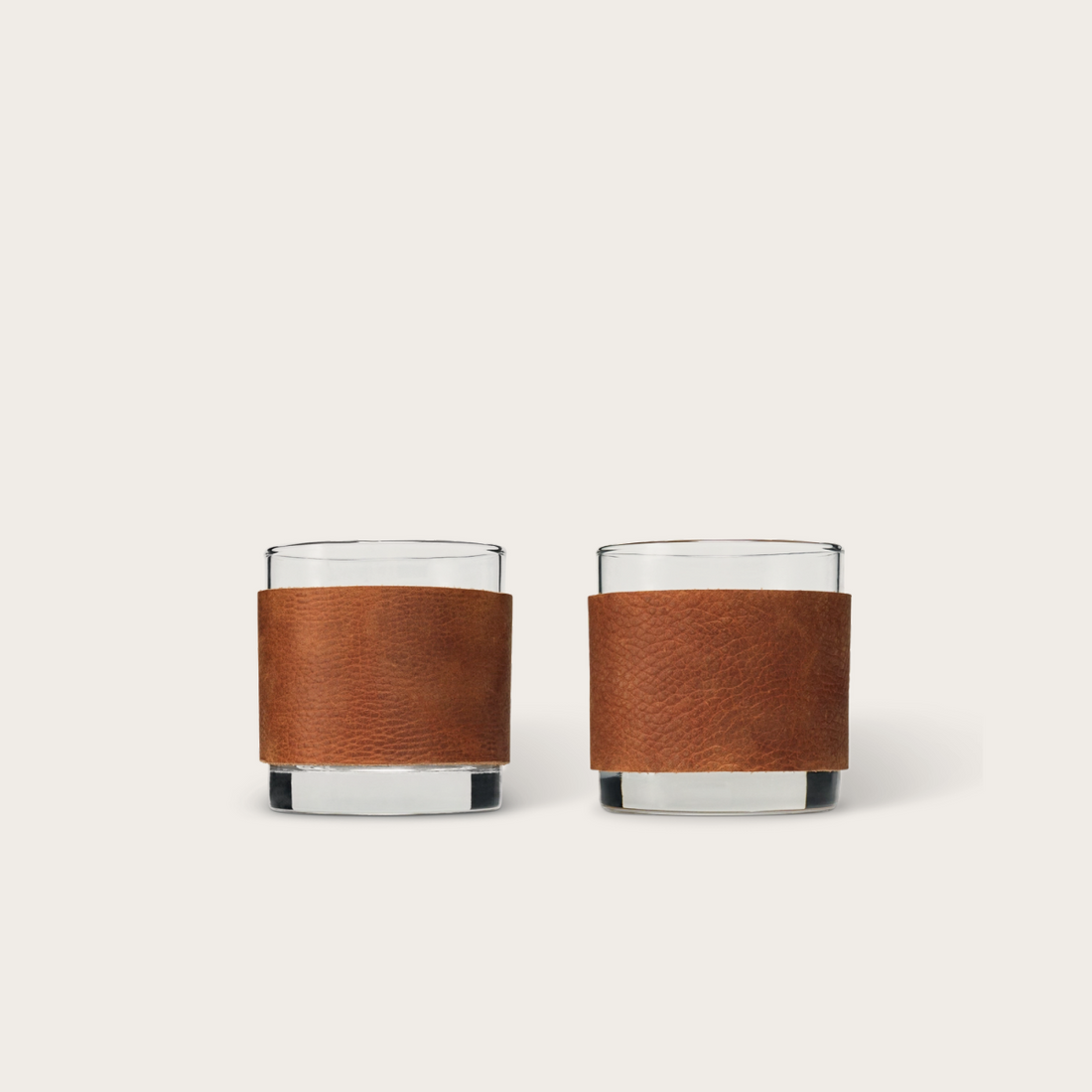 Leather Rocks Glasses 2 Pack