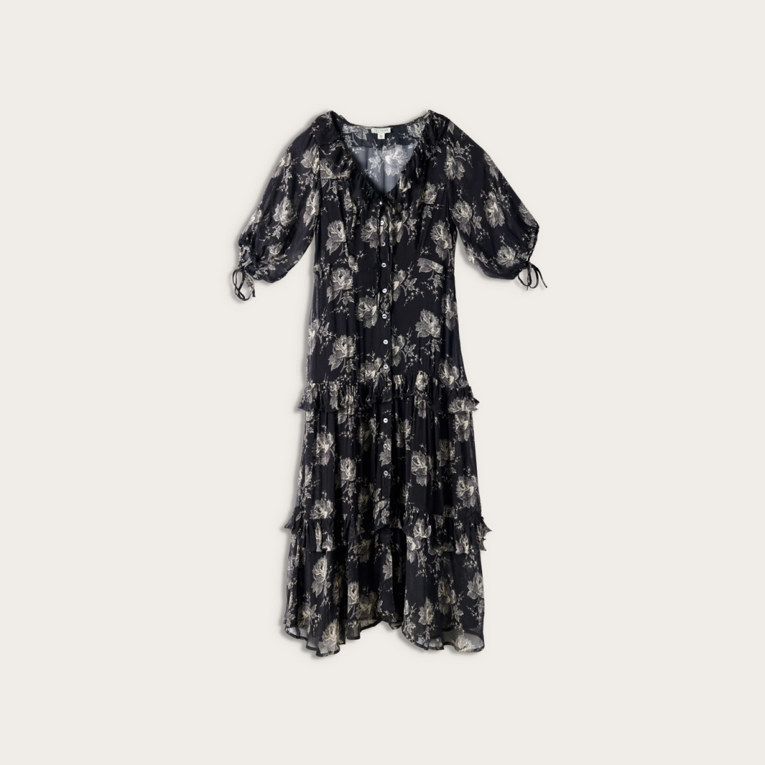Women's Elbow-Length Maxi Dress